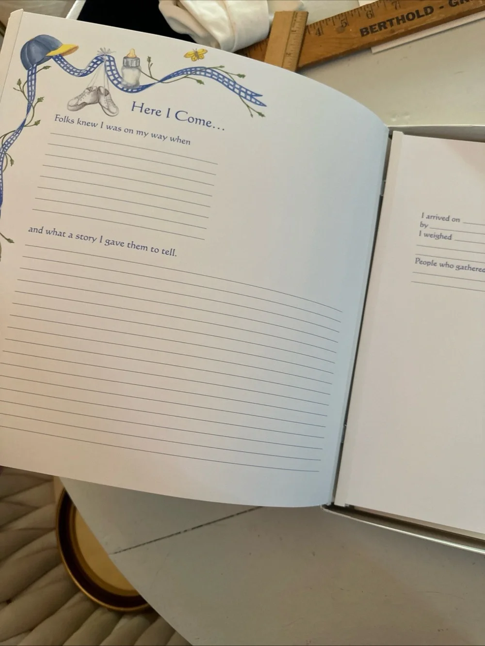 NEW CREATIVE MEMORIES BABY BOY ALBUM WITH EMBELLISHMENTS 12X12